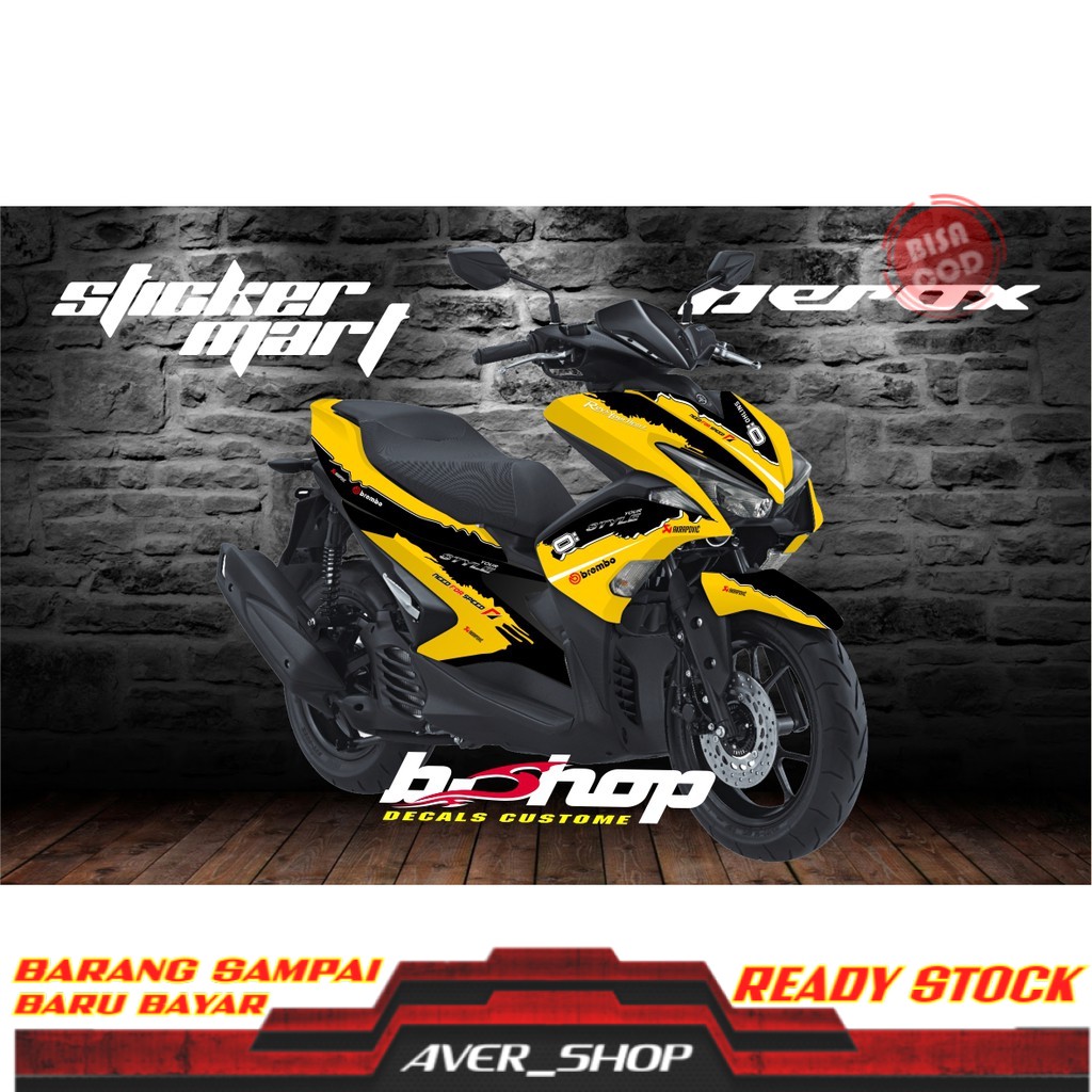 Decal aerox 155 full body Stiker motor variasi aerox Striping motor aerox 155