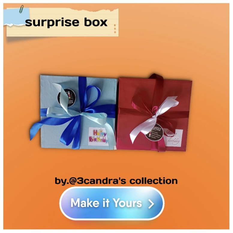 

surprise box/ box kado / kotak hadiah/kotak kado ( hanya box )