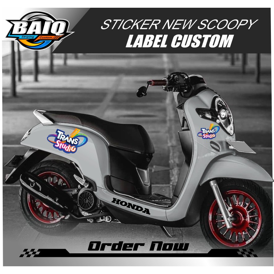 STRIPING STICKER NEW SCOOPY TRANS STUDIO/STICKER SCOOPY LOGO TRANS STUDIO