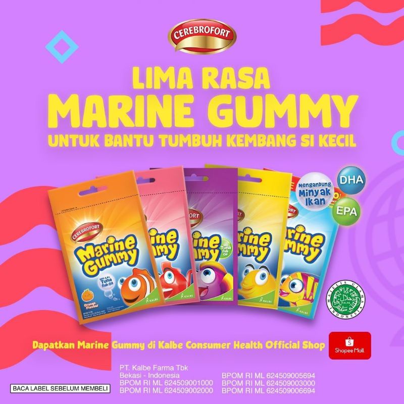 MARINE GUMMY CEREBROFORT - PERMEN VITAMIN ENAK