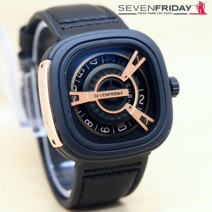 Jam Tangan Sevenfriday M Series Rose Gold HITAM / M1 M2 V1 V2 P1 P2 # SF002 # SF SEVEN FRIDAY