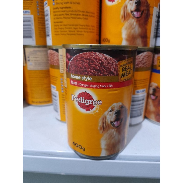 Makanan Basah Anjing Pedigree kaleng 400g - Beef