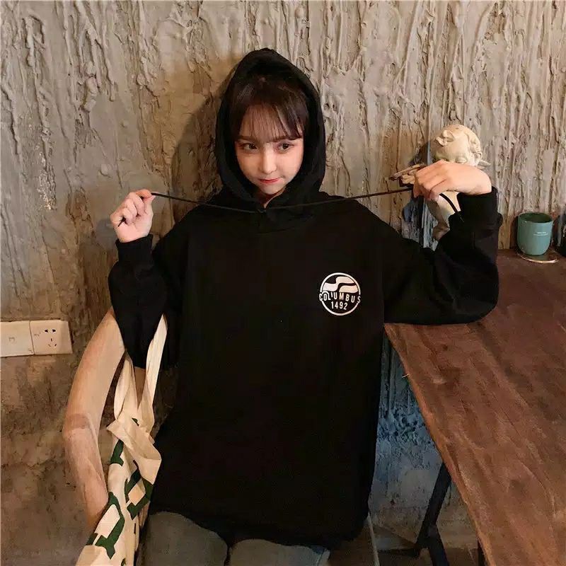 S - XXXXXL(6XL) Hoodie Jumper Wave Columbus Big Size OVERSIZE/ Zip Hoodie Korean Harajuku Style Wanita Pria Jumbo Jaket Resleting 5XL 4XL 3XL 2XL XL L M