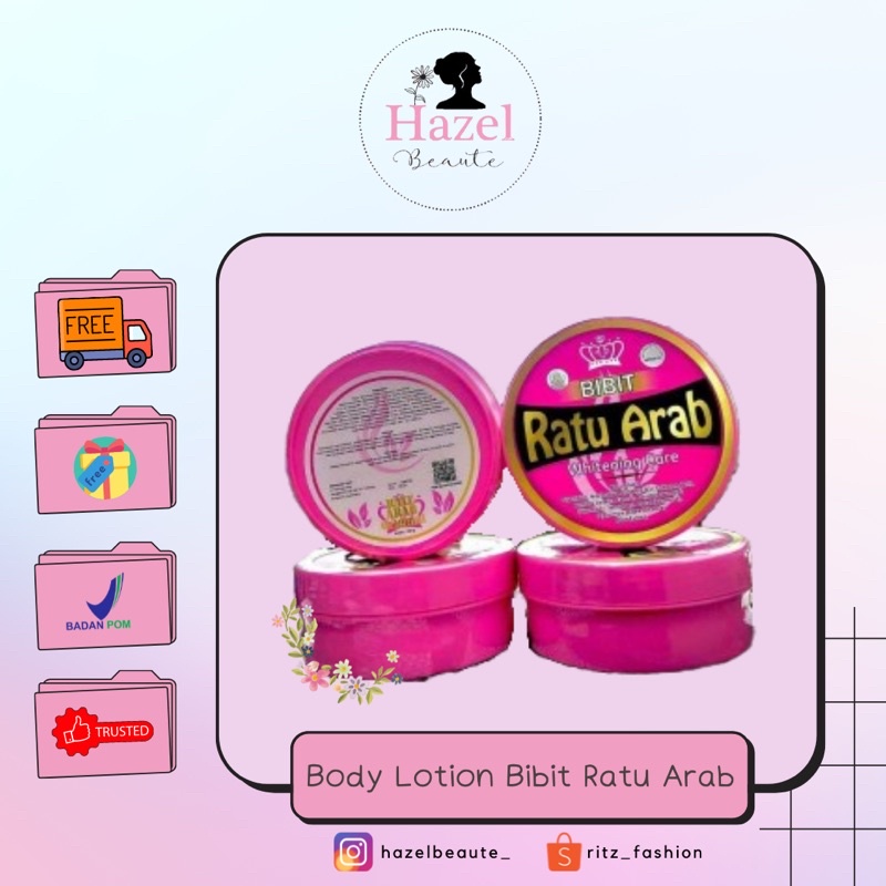 BIBIT RATU ARAB ORIGINAL BODY LOTION FREE MINI PARFUME