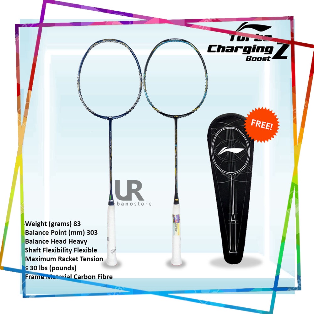 Raket Badminton ORIGINAL LINING TURBO CHARGING Z BOOST + TAS