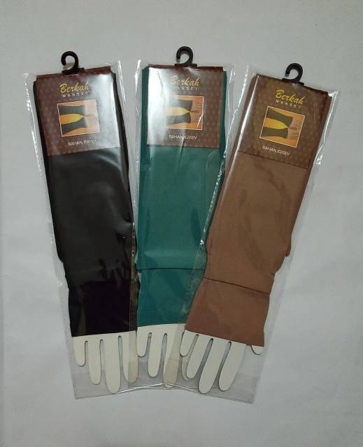 Manset tangan warna polos muslimah bahan jersey-4