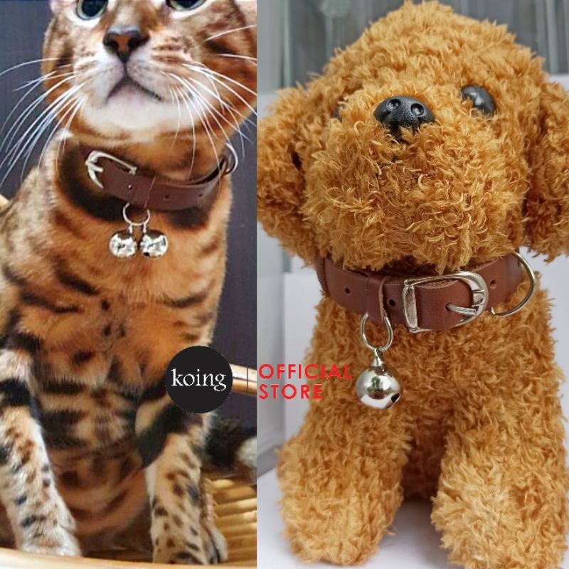 iPet KALUNG ANJING KUCING KULIT ASLI MODEL TAG KALUNG