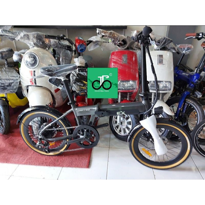 Sepeda Lipat 20" E-Bike United EX TERBARU