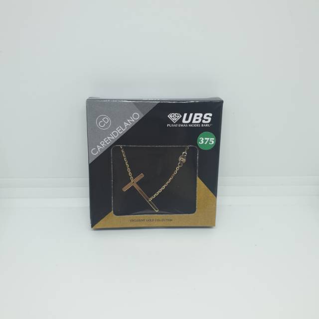 Kalung Emas 375 Alpha Beta Milea UBS Carendelano Huruf T