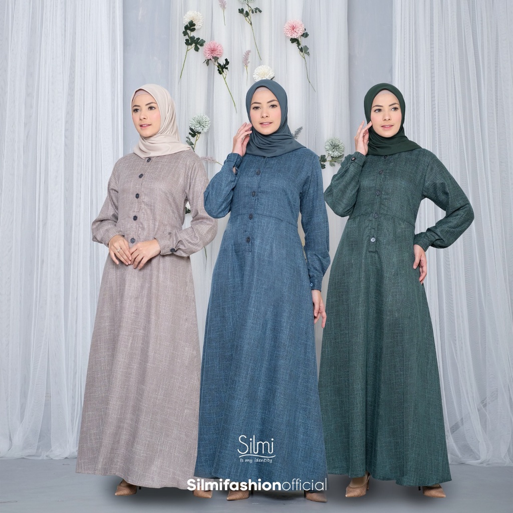 LAILA DAILY DRESS BRANDED BY SILMI/ BUSANA MUSLIM GROSIR BRANDED/ GROSIR BAJU MUSLIM BRANDED