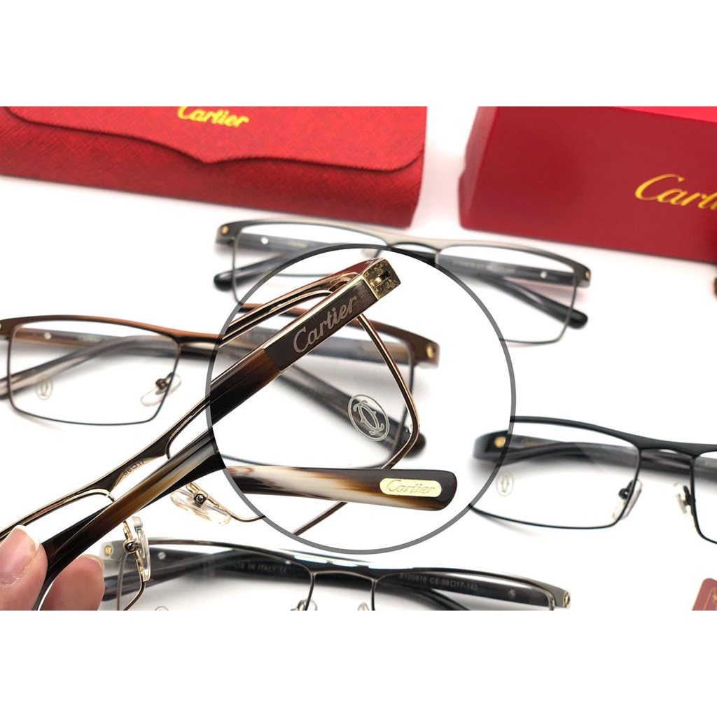 Paket lensa Photocromic kacamata pria wanita Antiradiasi lensa plus/minus kacamata pria Cartier 816 