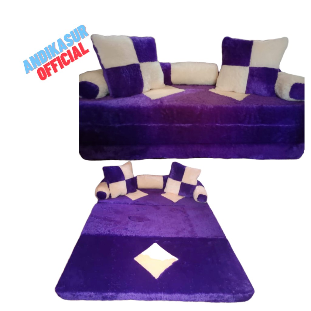 Sofa Bed Minimalis Karakter Bulu Rasfur Lipat