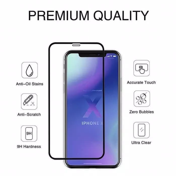 TEMPERED GLASS 5D FULL LEM IPHONE XS MAX