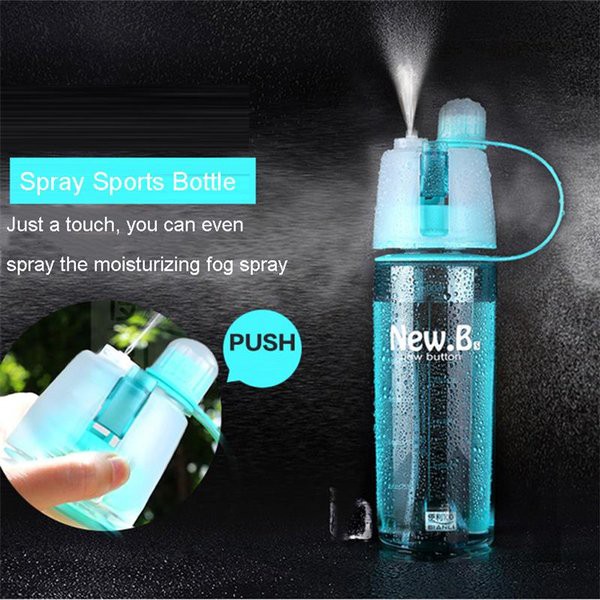 Botol Minum Spray New Button Botol Sport Air Ukuran 600ml