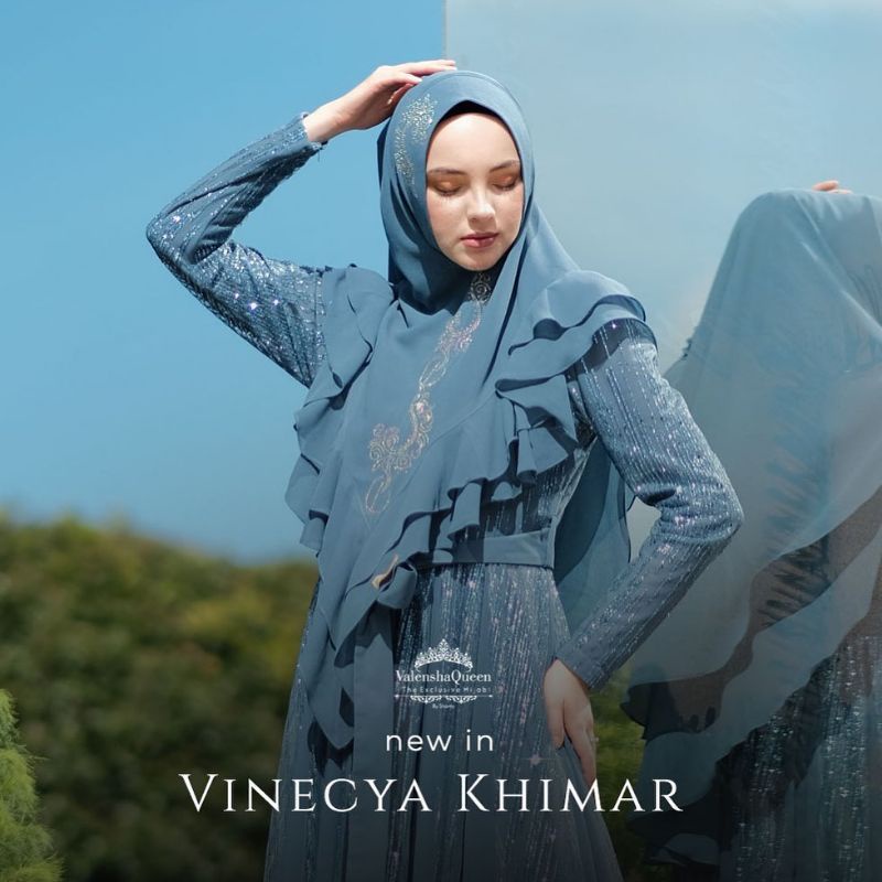 Vinecya Khimar by Valensha Queen Hijab Original