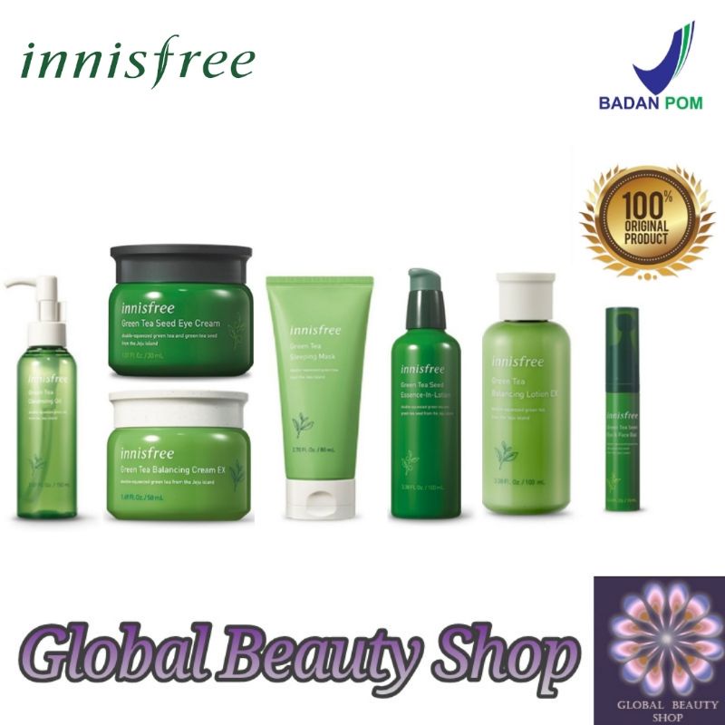 Innisfree Green Tea Cream - Lotion - Foam Cleanser - Sleeping Mask