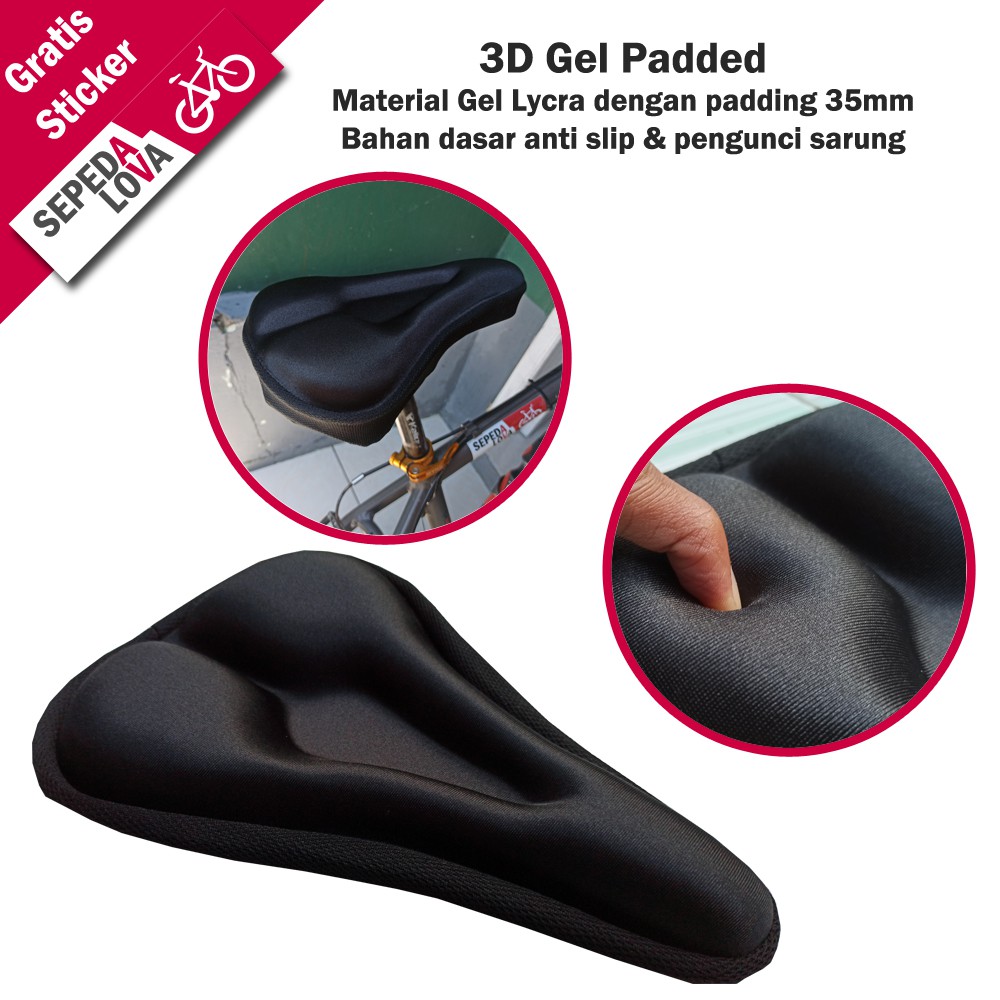 Sarung Jok Sadel  Sepeda  Cover Saddle 3D Gel Pad Hitam 