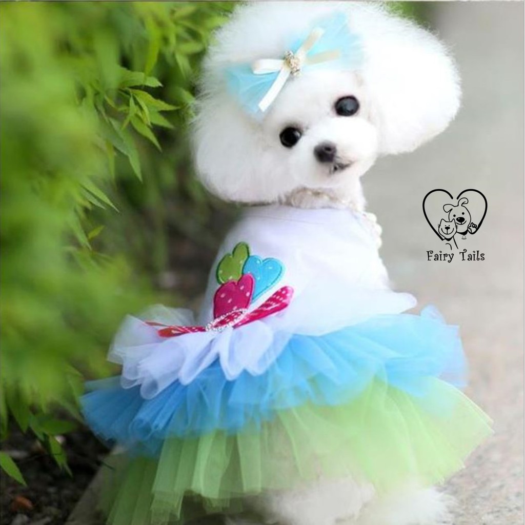 Baju Anjing Kucing Kostum Dress Princess Warna Warni dengan Rok Tutu | Pet Colorful Tutu Princess Dress