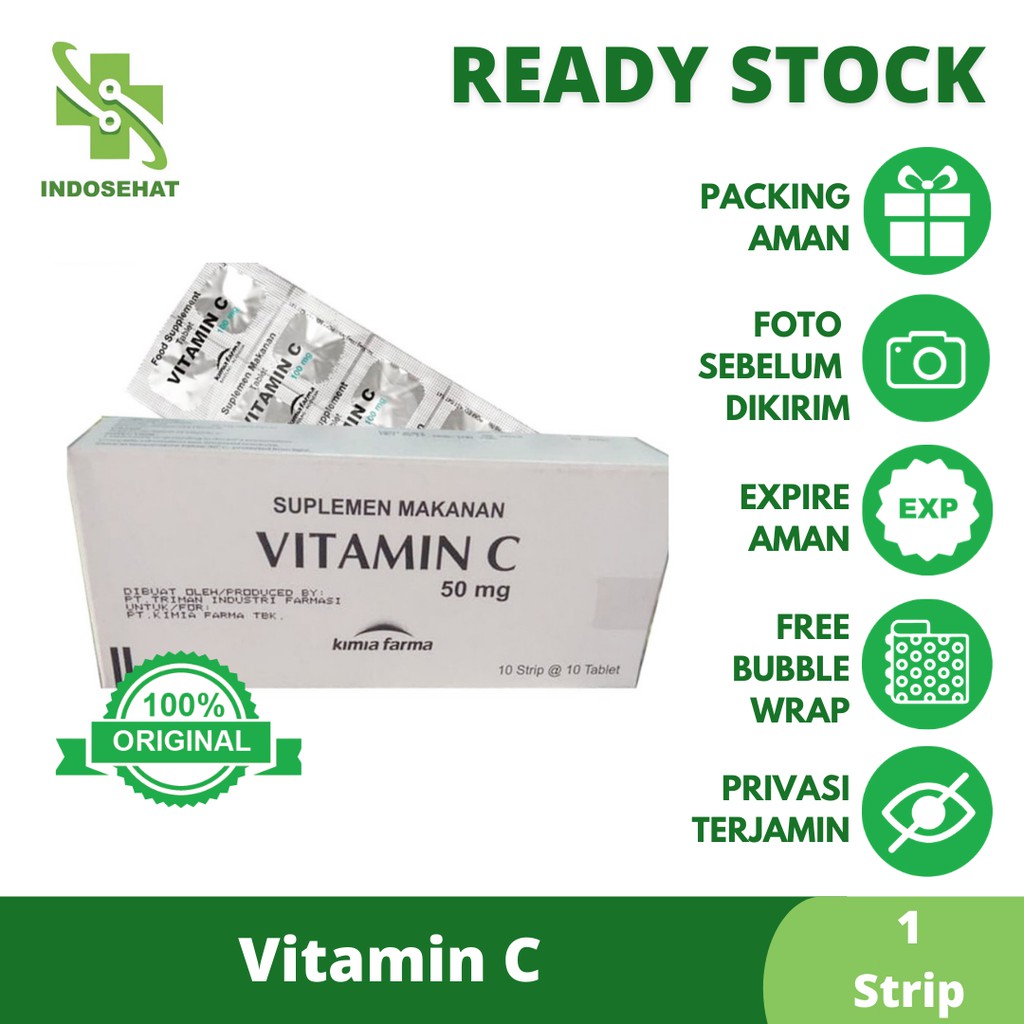 Beli Vitamin C 50mg Kimia Farma Harga Per Strip Seetracker Indonesia