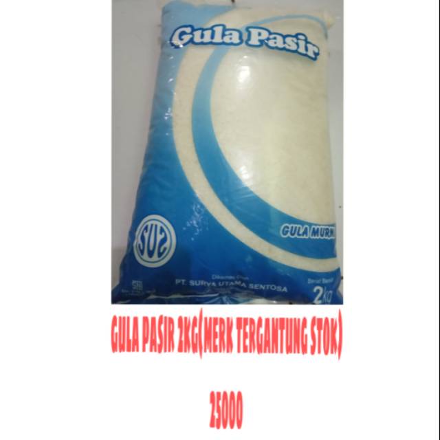 

GULA PASIR 2KG(merk tergantung stok)