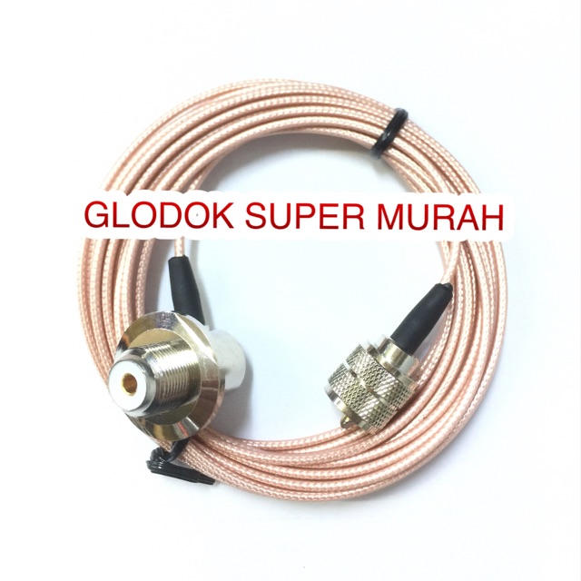 KABEL ANTENA MOBIL TEPLON PERAK 2.5mm FREK 143mhz