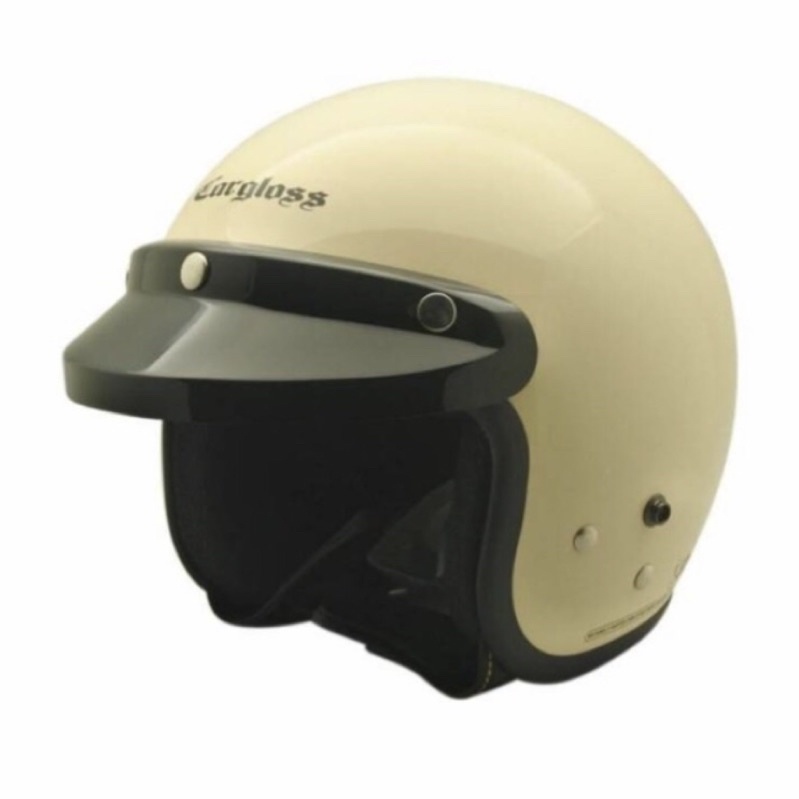 Topi Helm Pendek Short Cap Pet Helmet Cargloss Classic Klasik Vintage Kustom Custom Rally