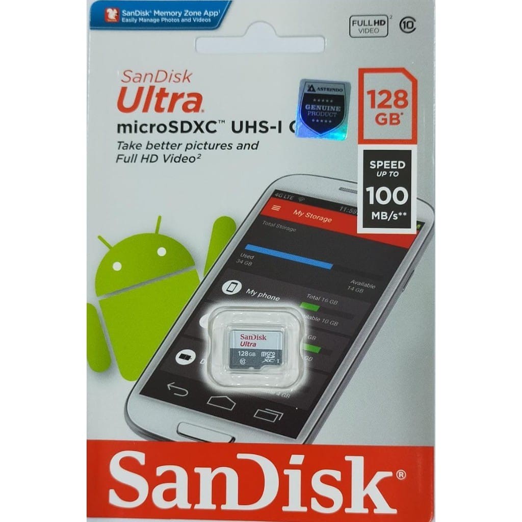 C_  SanDisk Ultra MicroSDXC UHS-I Card 128GB Class 10 up to 100Mbps