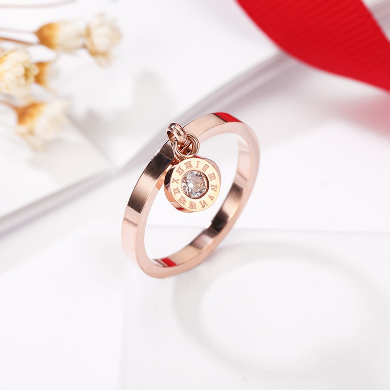 Cincin Stainless Steel / Titanium Anti Karat Wanita Mini Korea Motif unik Simple lucu elegant CK075