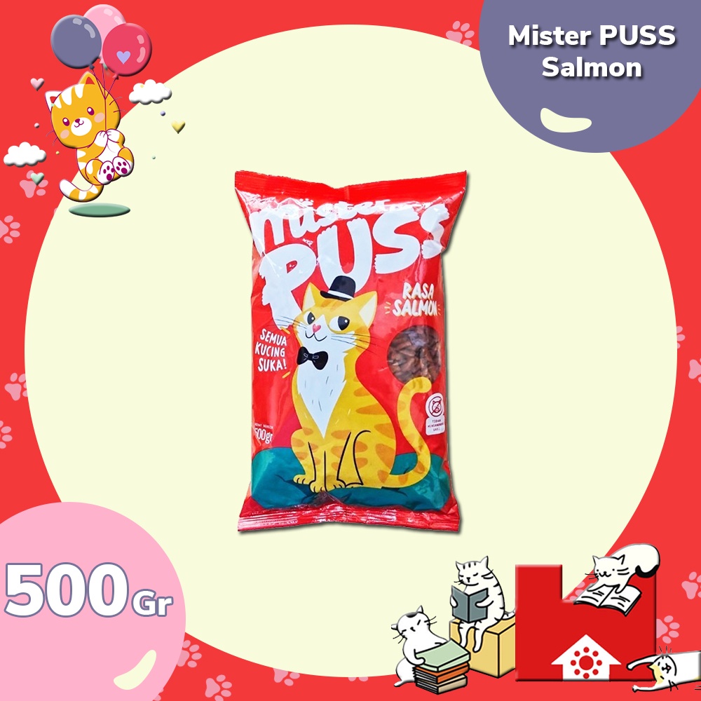 MISTER PUSS 500gr - Makanan Kucing Mister Puss Rasa Salmon Freshpack 500 gr