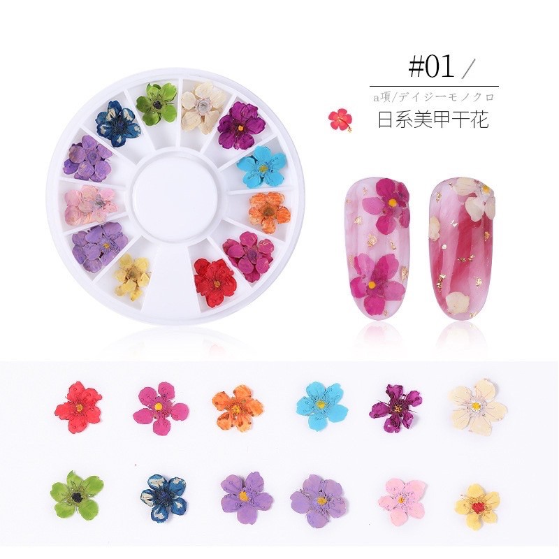 Dry flower nail art resin wheel / bunga kering nailart dry flower nail