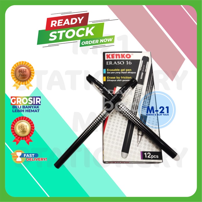 

PULPEN KENKO GEL PEN ERASO 16