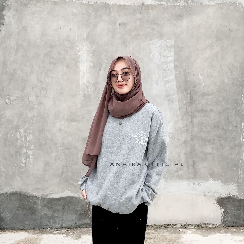 MARIE SWEATER SWITER SWETER OVERSIZE PRIA WANITA CREWNECK