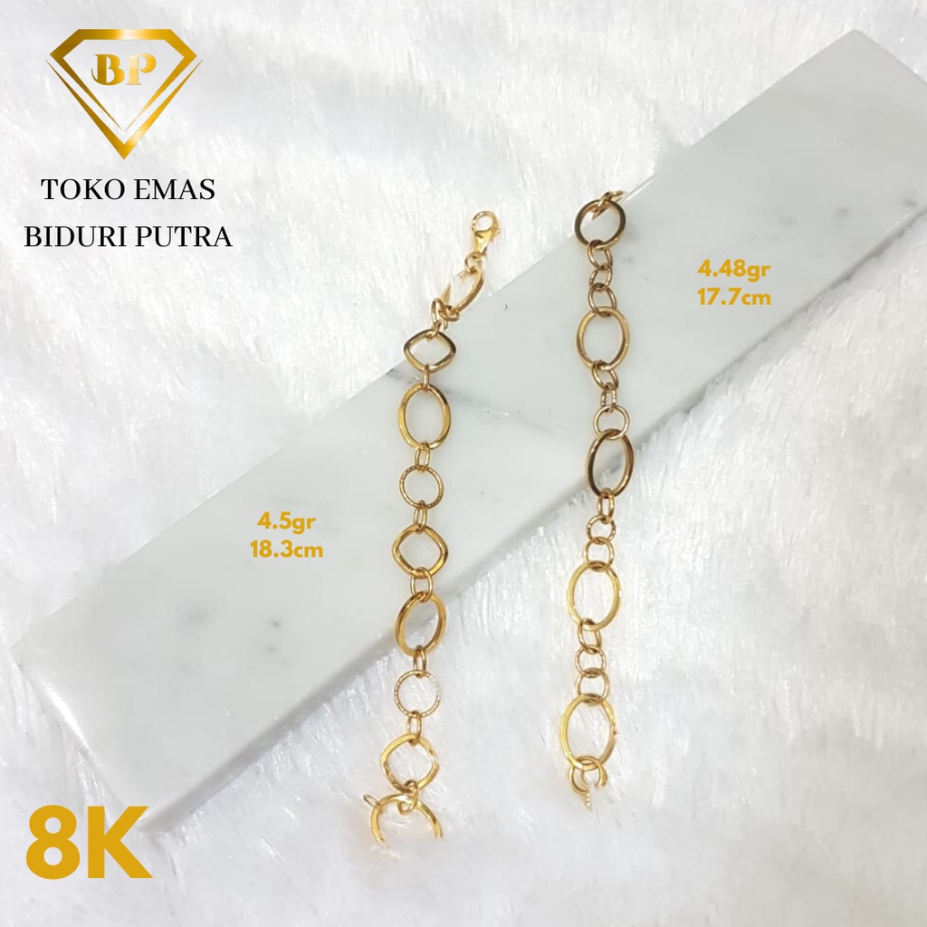 GELANG RANTAI VARIASI PERHIASAN EMAS ASLI KADAR 9K/ 420