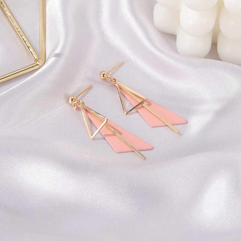 Unique Earrings Geometric Tassel Triangle Drop Earrings For Women Earing Jewelry Wild Earings Korean Earrings