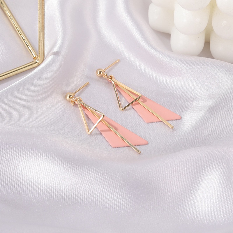 Unique Earrings Geometric Tassel Triangle Drop Earrings For Women Earing Jewelry Wild Earings Korean Earrings