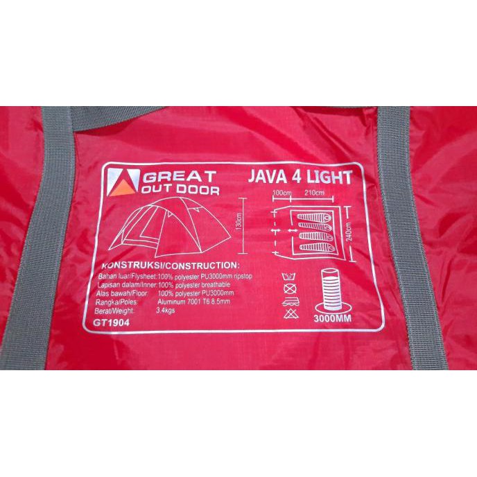 Great Outdoor Java 4 Light Original Tenda Camping Arjunastore11