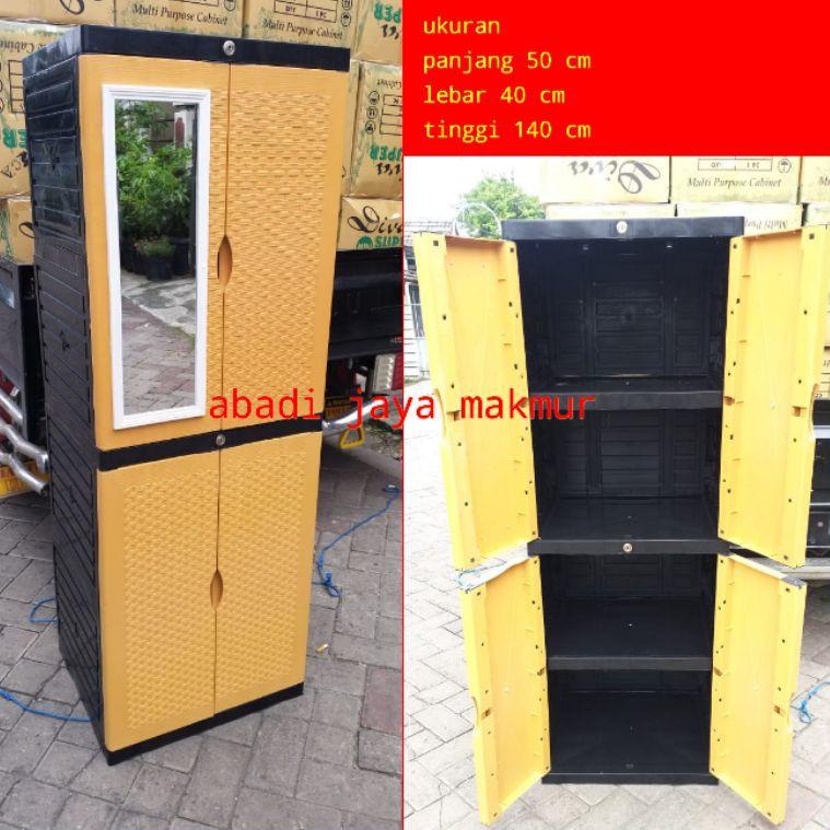 PALING DICARI PROMO lemari plastik kaca + kunci mini/ lemari plastik kaca / lemari DIVA MINI SUPER /