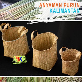 Grosir Bakul Cover Pot Anyaman  Purun size S Shopee 