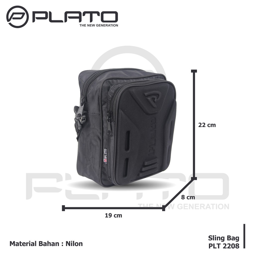 [KLIKTAS] Tas selempang pria distro murah slempang anti air sling bag polo original keras kuat PLATO 220X