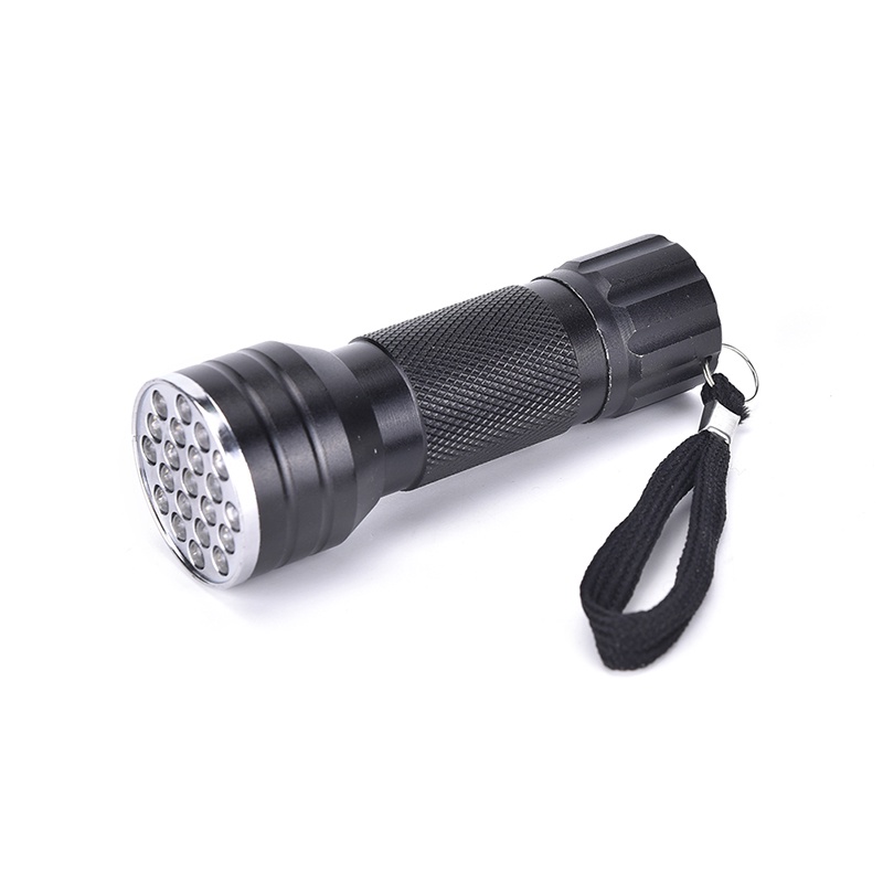 {LUCKID}UV Ultra Violet 21 LED Flashlight Mini Blacklight Aluminum Torch Light Lamp NEW