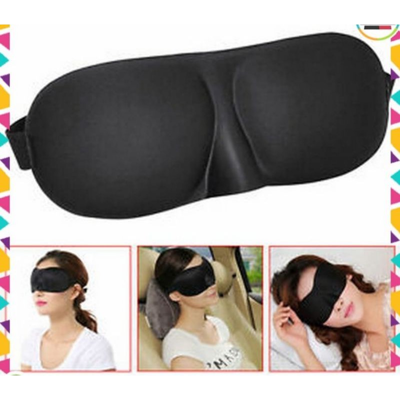 3D Sleep Eye Mask Travel Soft - Penutup Mata Saat Tidur High Quality