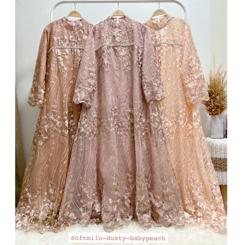 Humaira Ied Longdress / dress brokat / dress lebaran