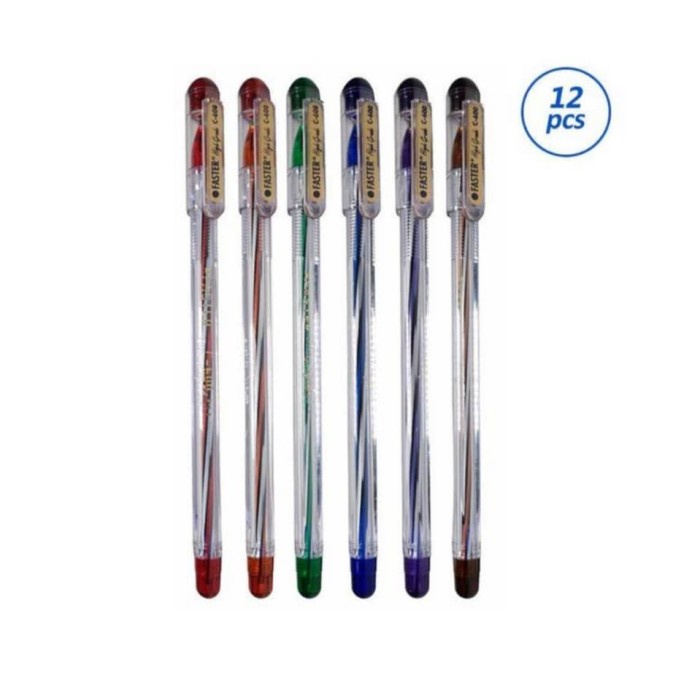 

Gaya Pulpen Faster C600 1Pak Isi 12 (Tinta Hitam) Terbatas