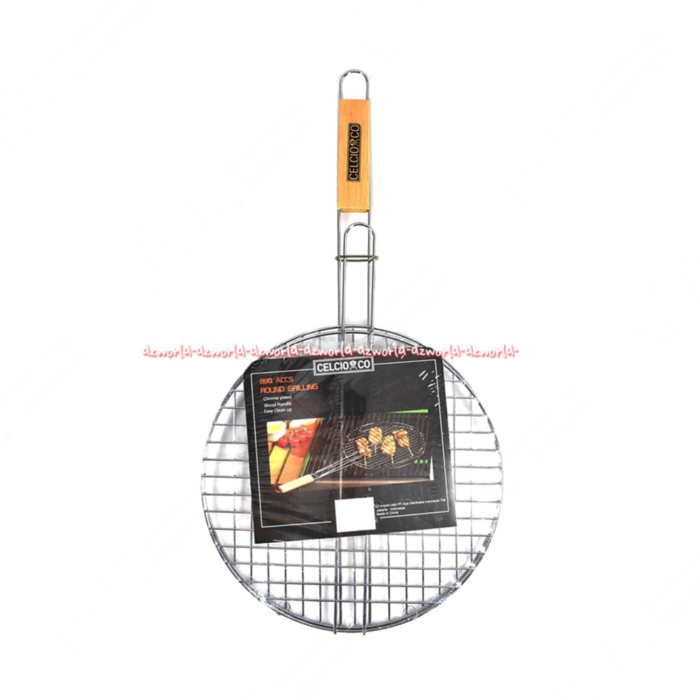 Celcio &amp; Co Round Grilling Bbq Accesories Alat Panggang Bulat Grill Round  58cm Cocok Untuk Ikan Ayam Seafood Celcio Co Celcioco Barbeque Panggang Kawat