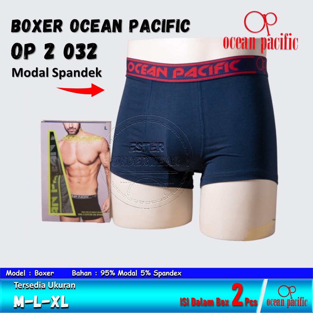 Celana Boxer Pria Ocean Pacific OP 032 isi 2 Pcs/Pack