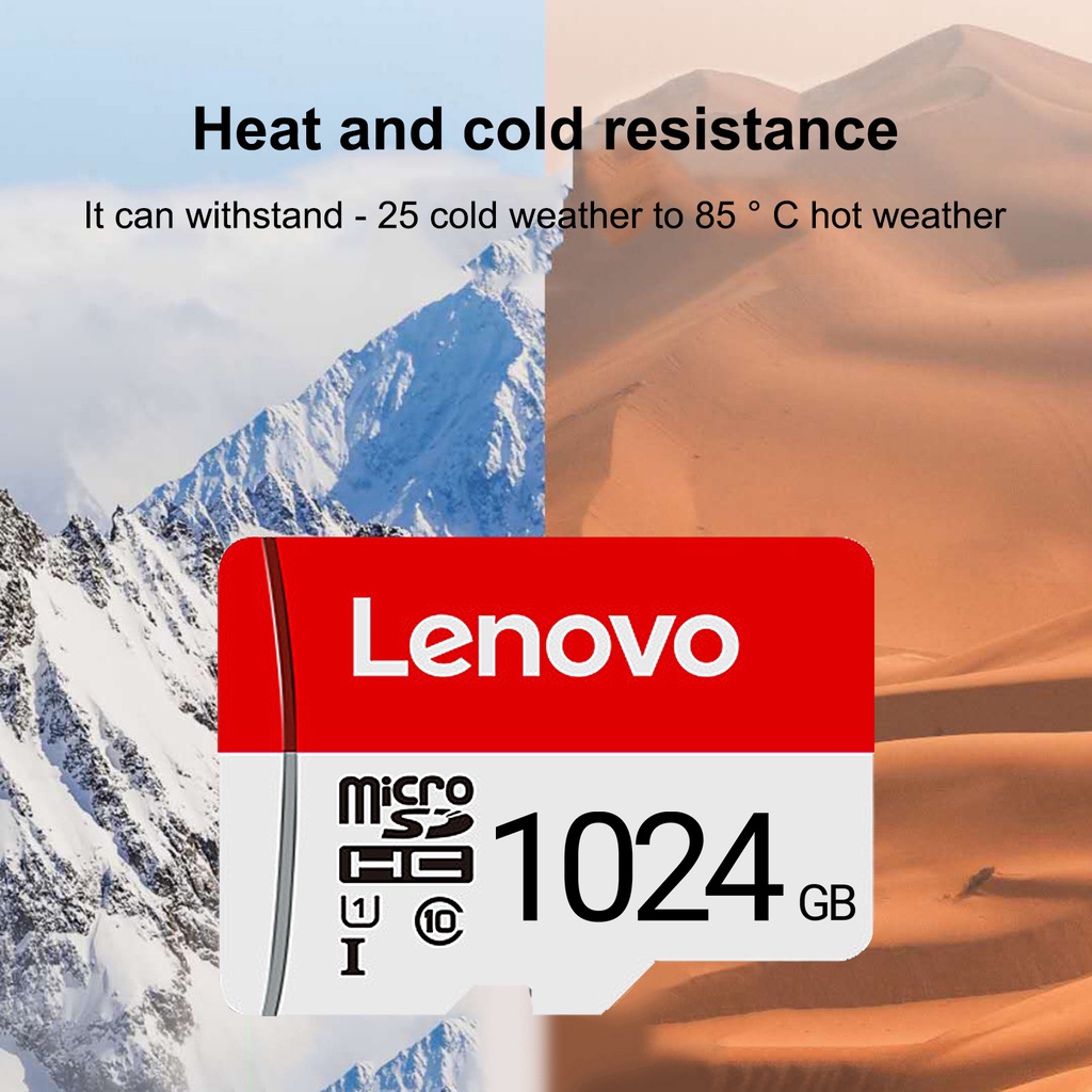 Kartu Memori Penyimpanan Lenovo 512GB 1TB Transmisi Kecepatan Tinggi Tahan Air Anti Magnetik Untuk MP3 / MP4