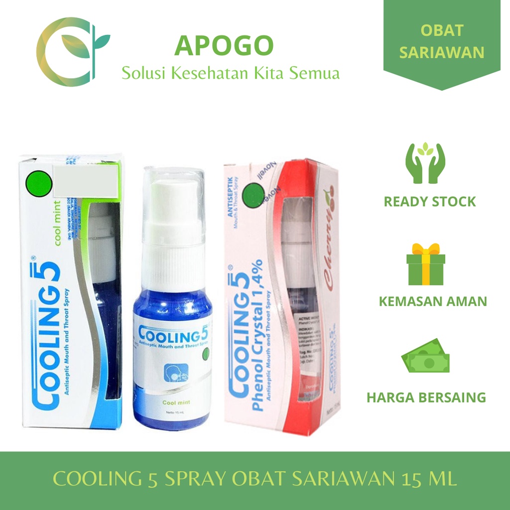 COOLING 5 SPRAY OBAT SARIAWAN SEMPROT 15 ML