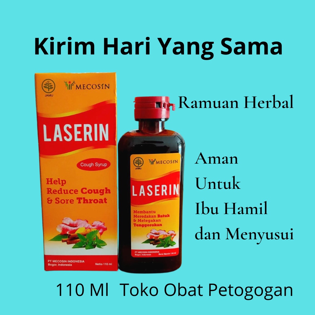 Laserin Sirup Obat Batuk Herbal Aman Untuk Ibu Hamil dan Menyusui Meredakan Masuk Angin Muntah Sakit