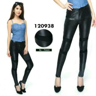  Celana  leggings  wanita import kulit  good quality 