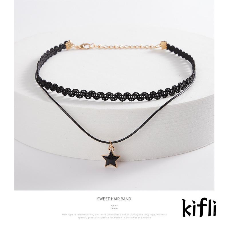 Kalung Choker Bahan Kulit Velvet Desain Hollow Gaya Vintage Gothic Untuk Wanita